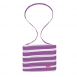 Trendy BAG - zip taška - fialová / bílá