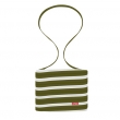 Trendy BAG - zip taška - khaki zelená / bílá