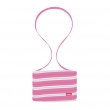MiniBAG - zip taška - růžová / bílá